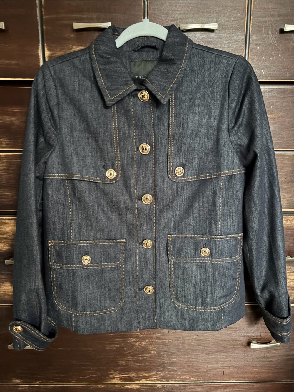 Talbots Dark Blue Denim Utility Jacket - Women's/ Size XS